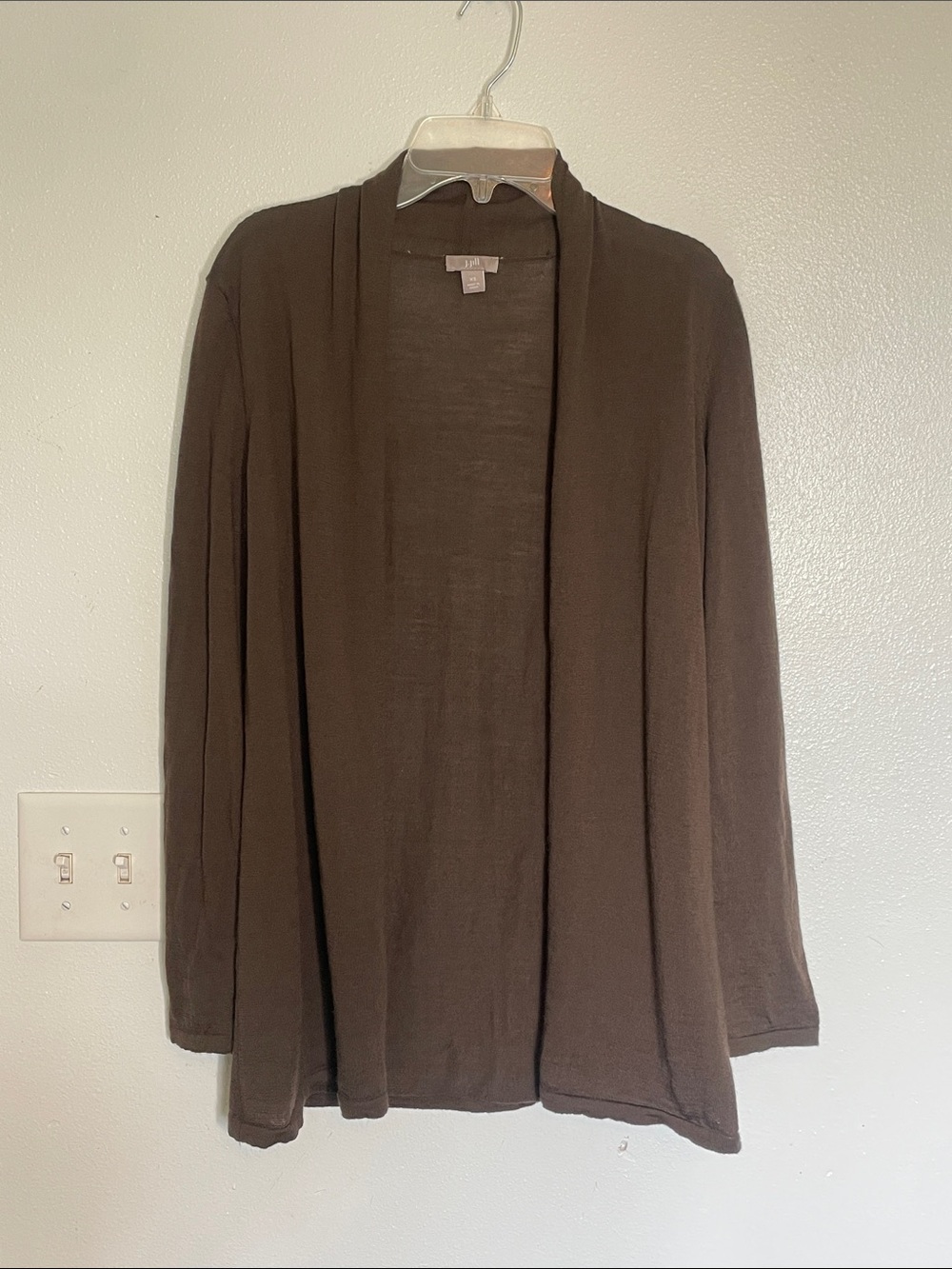 J. Jill Brown Open-Front Lightweight Cardigan